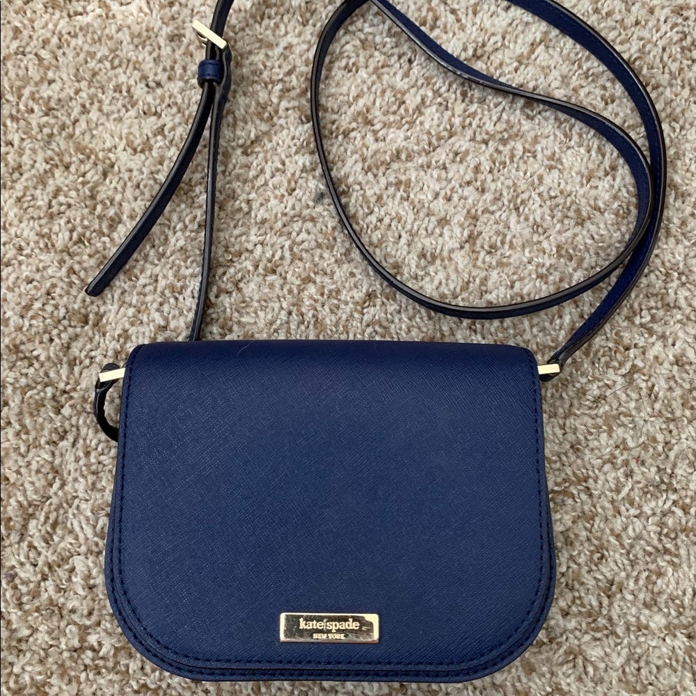 Authentic Kate spade dark blue small crossbody bag